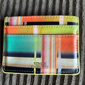 Vince Camuto Multicolor Striped Card Holder